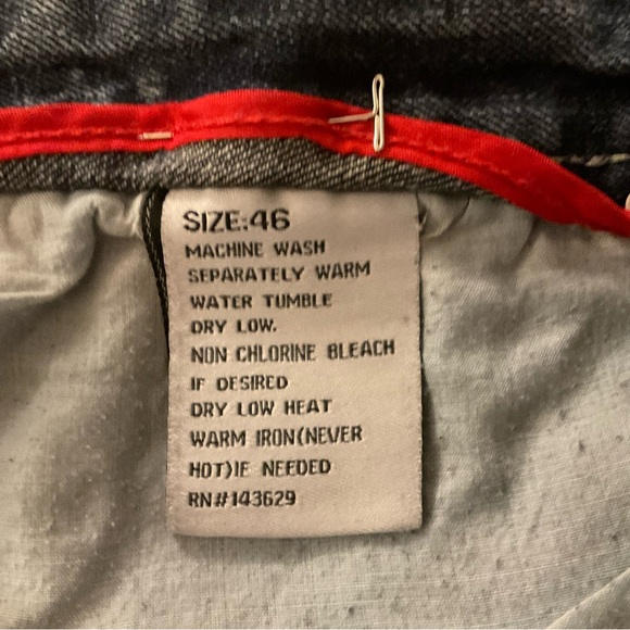 Encrypted Men’s 46 Distressed Denim Shorts Bleach Splatter - Picture 3 of 16